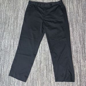 Kenneth Cole‎ Reaction Mens 38x32 Flat Front Dress Pants Black Gray Pinstripe